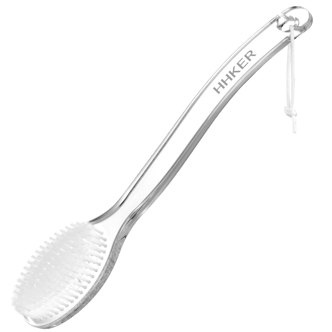 Comfortable Long-handled Shower Brush, Soft Nylon Body Brush, Gentle Exfoliation And Improved Skin Health, Suitable For Men And Women (Transparent Handle)