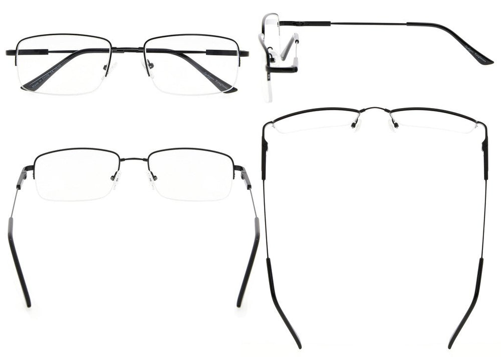 Eyekepper Mens Half-Rim Reading Glasses Memory Readers 