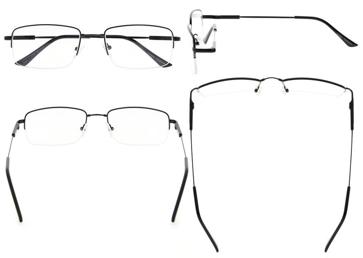 Eyekepper Mens Half-Rim Reading Glasses Memory Readers 