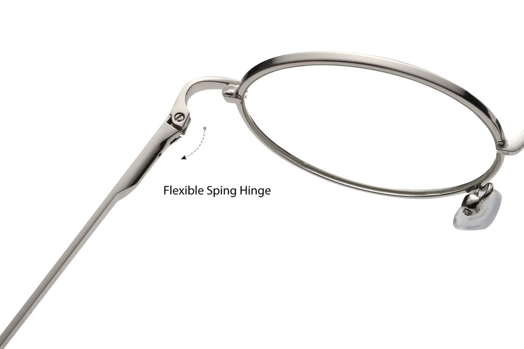 Vintage Round Clear Glasses Small Metal Frame Non Prescription Lens Eyeglasses (Gunmetal)