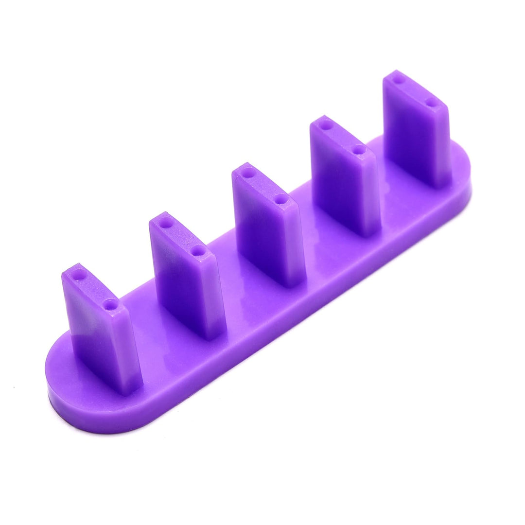 Purple: 3Pcs False Nail Art Tips Practice Display Stand Tool for Gel Nail Polish DIY Nail Training Tools (Purple)