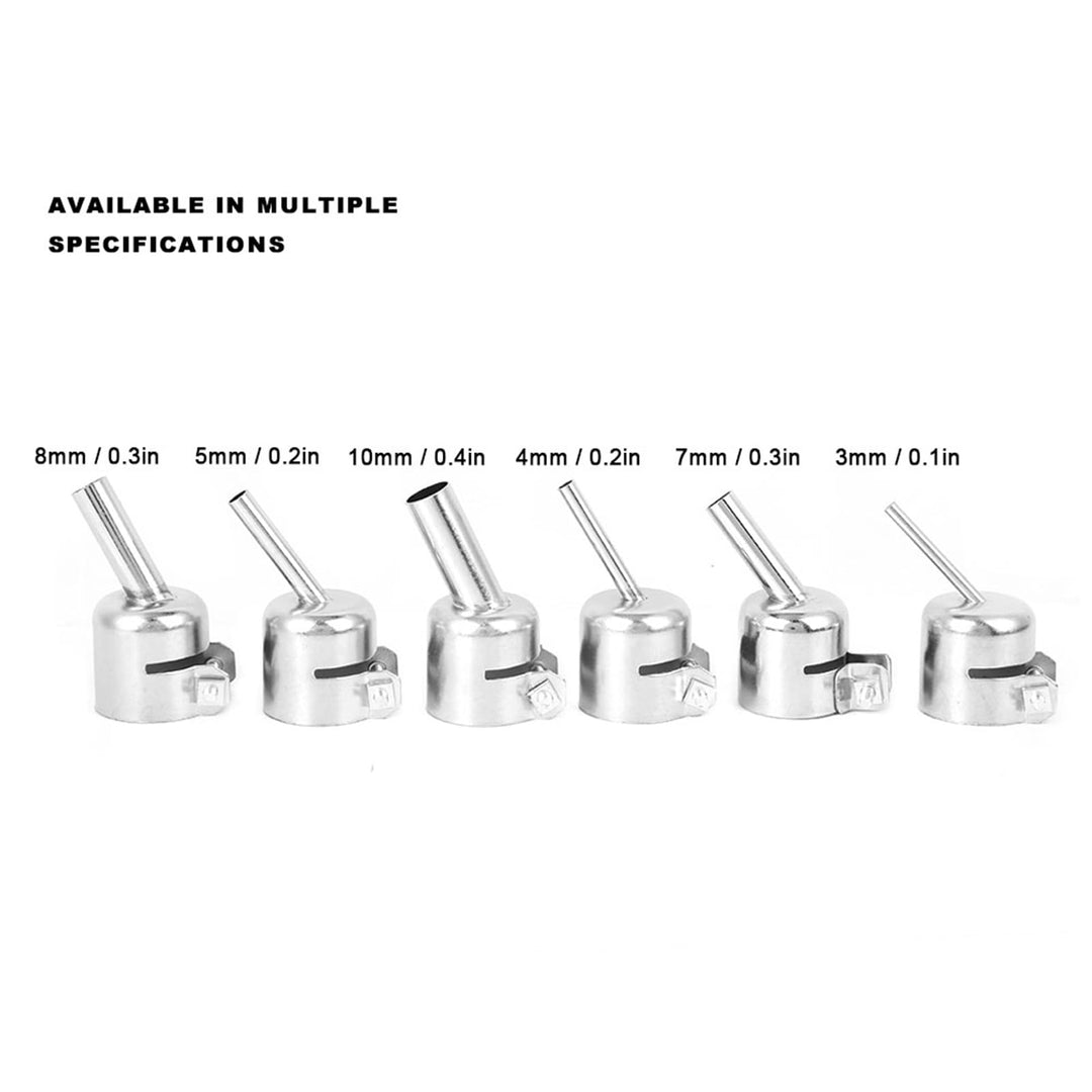 Heat Gun Resisting Nozzles, 6Pcs Oblique Nozzle, 861DW Hot Air Gun Soldering Station Accessories, for The Traditional 850850A 852852D 852D + 950 and Air Pump Type Hot Air Desoldering Station
