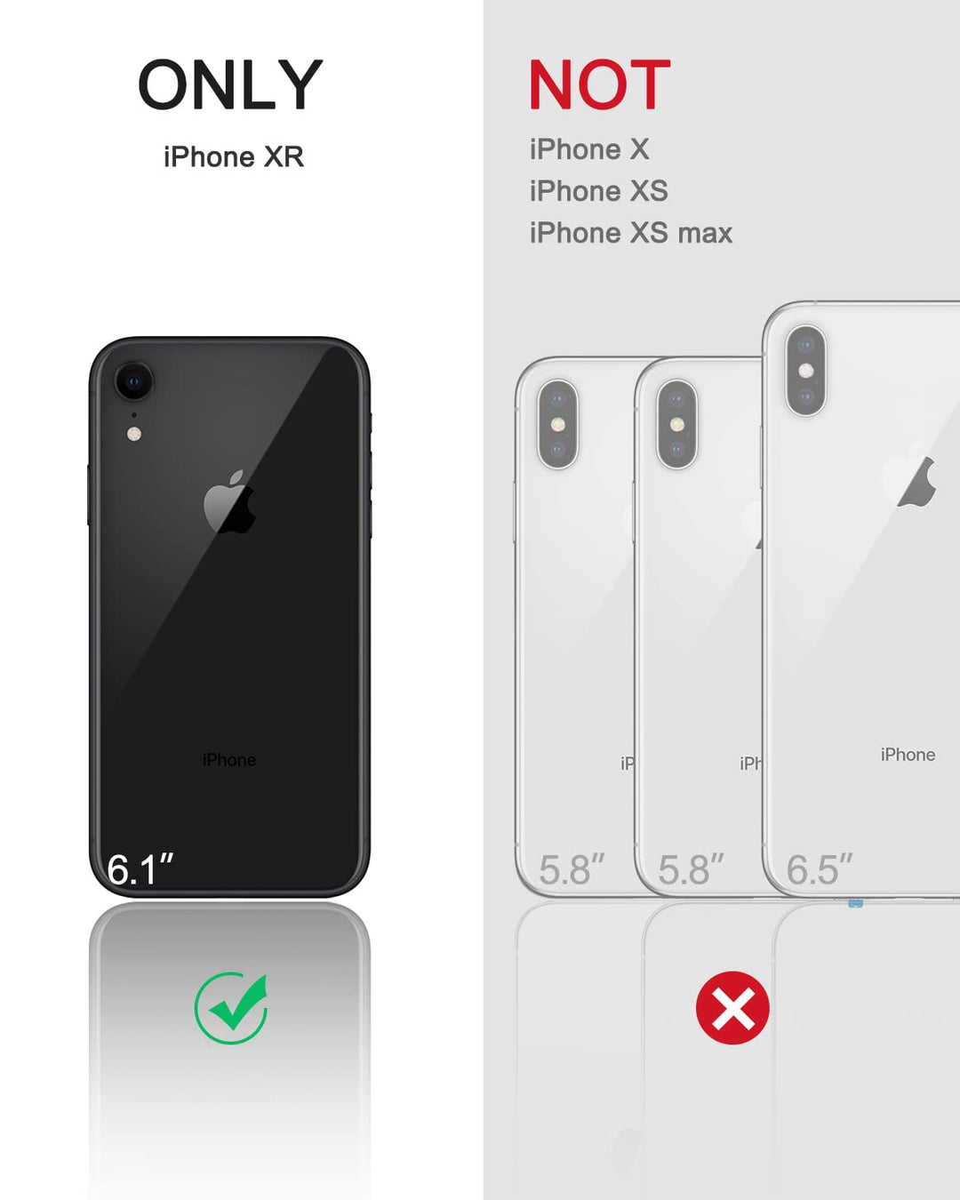 for iPhone XR Case, [Built in Screen Protector and Kickstand] Heavy Duty Military Grade Protection Shockproof Protective Cover for iPhone XR, Black