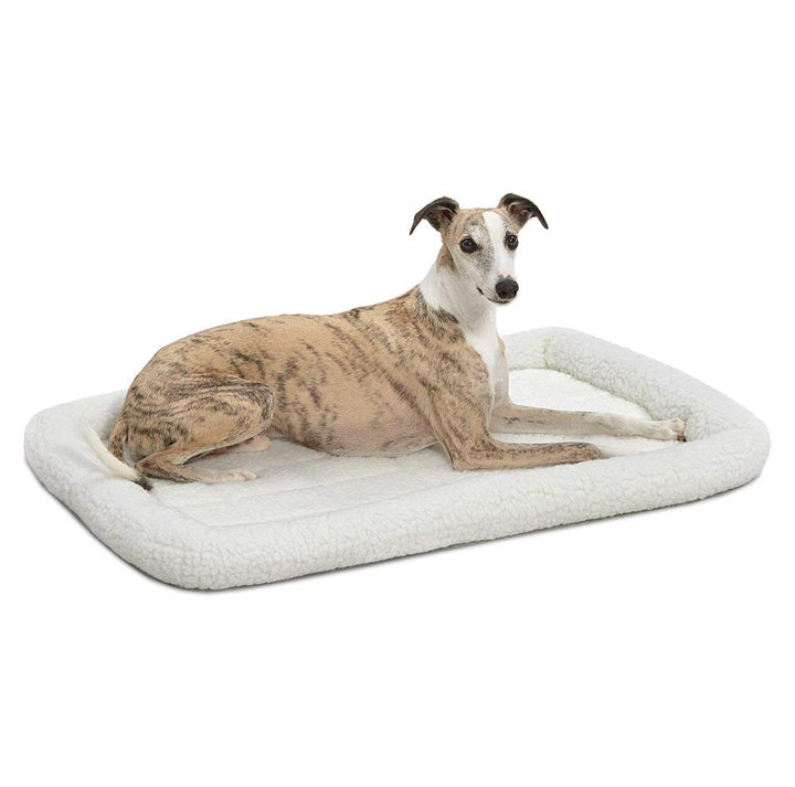 Homes for Pets Quiet Time Fleece Bolster Pet Bed - Cream - 36 x 23-Inchch (40236)