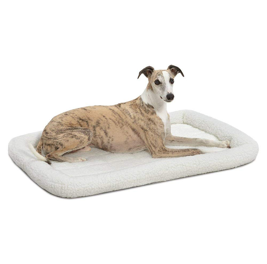 Homes for Pets Quiet Time Fleece Bolster Pet Bed - Cream - 36 x 23-Inchch (40236)