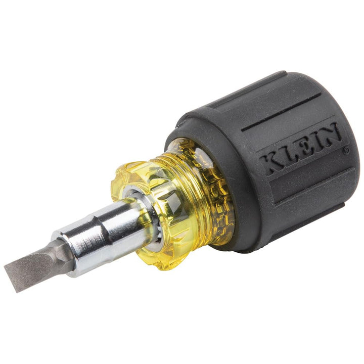 32561 Multi-Bit Screwdriver / Nut Driver, 6-in-1 Stubby Screwdriver with 2 Phillips, 2 Slotted Bits, 2 Nut Drivers