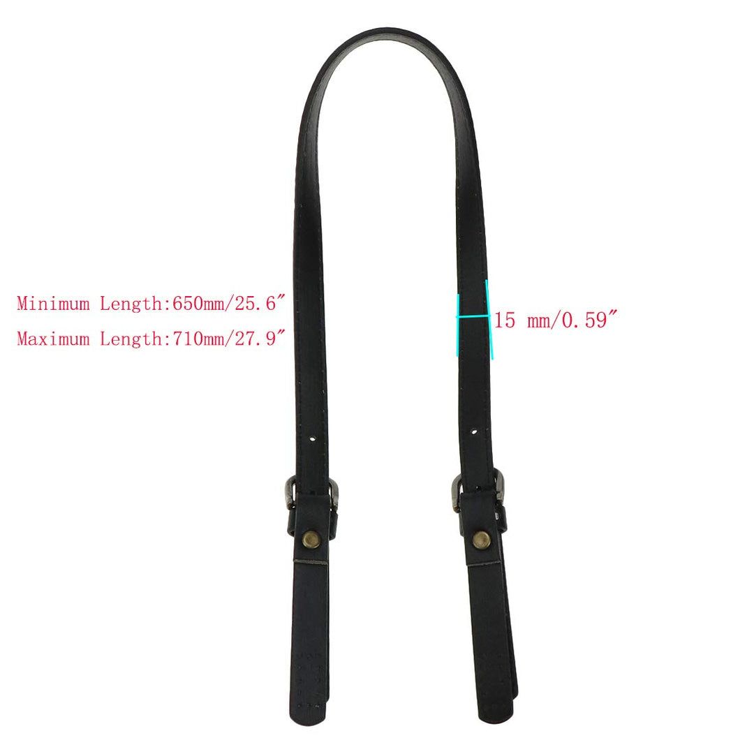 PU Leather Purse Handles 2 Pcs 65cm to 71cm Adjustable Leather Shoulder Strap Black Leather Purse Strap,Leather Shoulder Strap Purse Straps Replacement for Crossbody