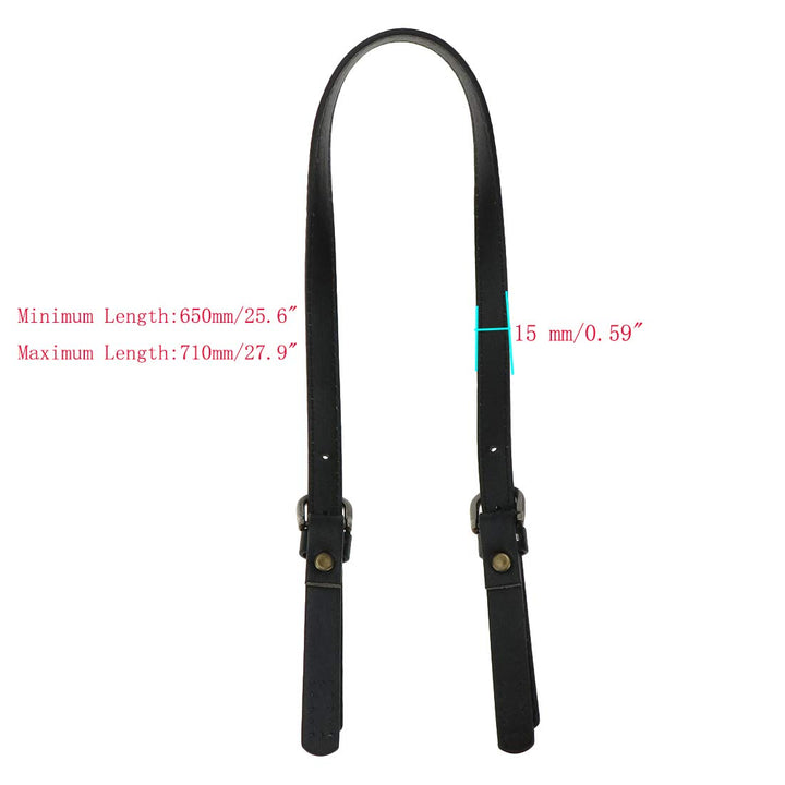 PU Leather Purse Handles 2 Pcs 65cm to 71cm Adjustable Leather Shoulder Strap Black Leather Purse Strap,Leather Shoulder Strap Purse Straps Replacement for Crossbody