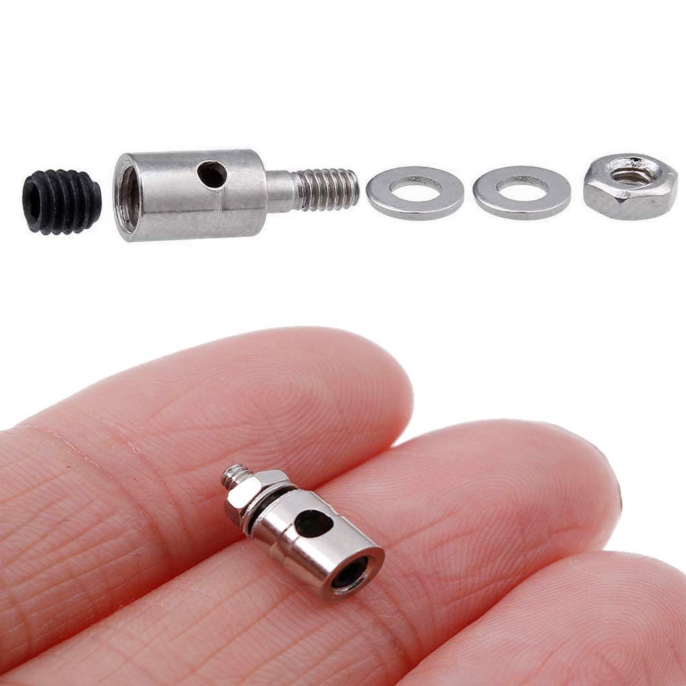 20PCs Adjustable Pushrod Connector Linkage Stopper DIA 1.3mm and 1.2 x 200mm/7.8Inch Steel Z Push Rods DIY Parts for RC Airplane Model Aircraft Boat