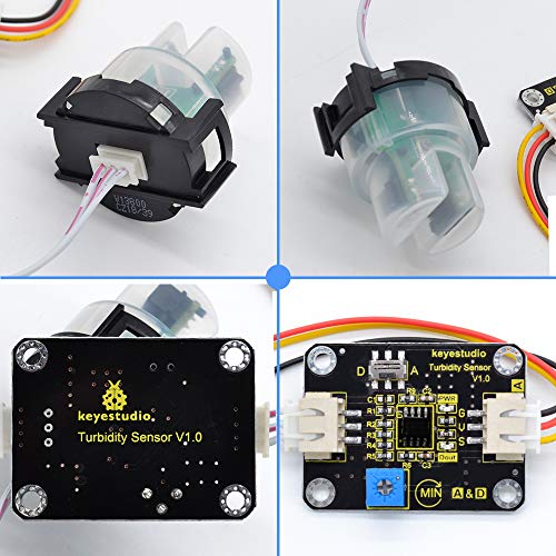 Turbidity Sensor Module V1 for Arduino,Water Quality Monitor Particles Water/Liquid Turbidity Level Tester