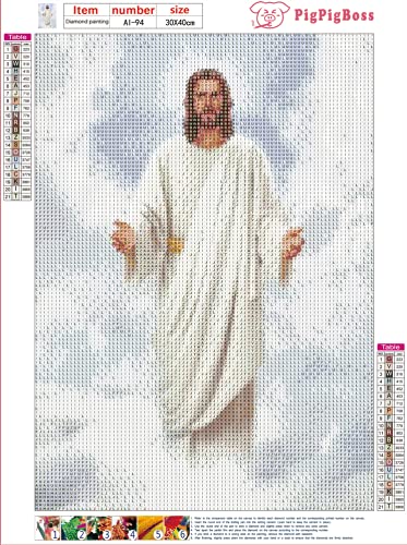 pigpigboss Cloud Jesus Diamond Painting Kit 5D Full Rou