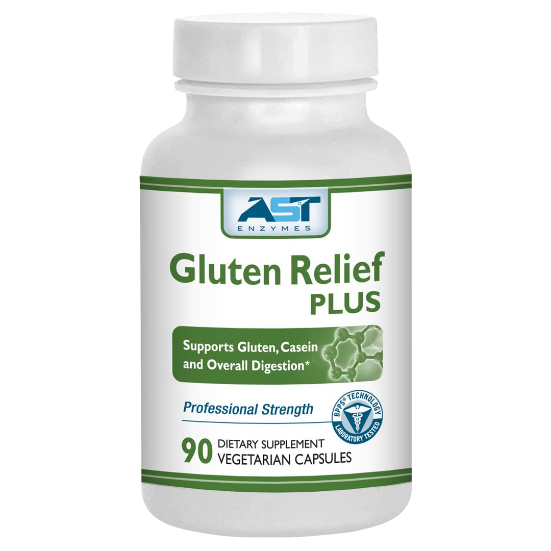 Gluten Relief Plus – 90 Vegetarian Capsules - Gluten Digestion Support – Premium Natural Digestive Enzyme Formula - Contains DPP-IV Enzyme Complex –