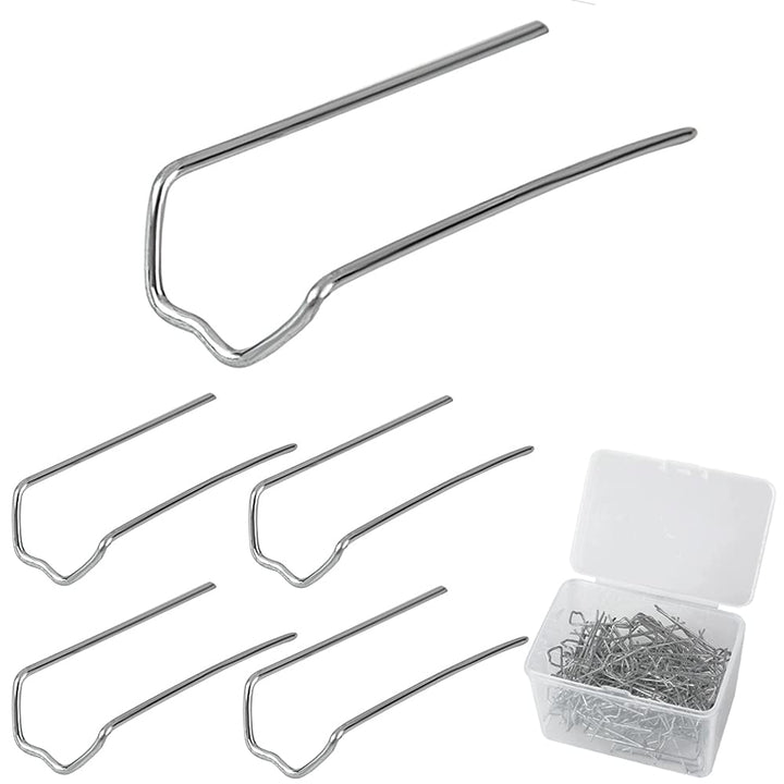 120PCS Floral U-Pins, 1.7 Inch U-shape Greening Pins Floral Fern Pins with Storage Box for Styrofoam, Straw Wreaths, Holiday Arrangements, Craft Projects (120PCS)