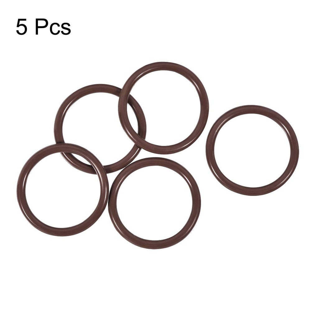Fluorine Rubber O-Rings 25mm OD 20mm ID 2.5mm Width, Metric FKM Sealing Gasket, Pack of 5