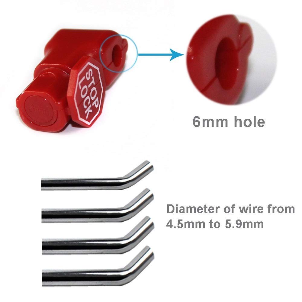 100 Packs of Peg Hook Locks Retail Shop Security Stop Lock, Anti Theft peg Locks for Display Slat Wall.