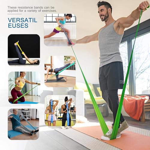 Lianjindun 5 Pcs Professional Resistance Bands. Latex-Free, Elastic Band, Work Out Bands, Stretch Bands for Working Out Women or Men, Exercise Bands Set for Physical Therapy, Yoga, Pilates