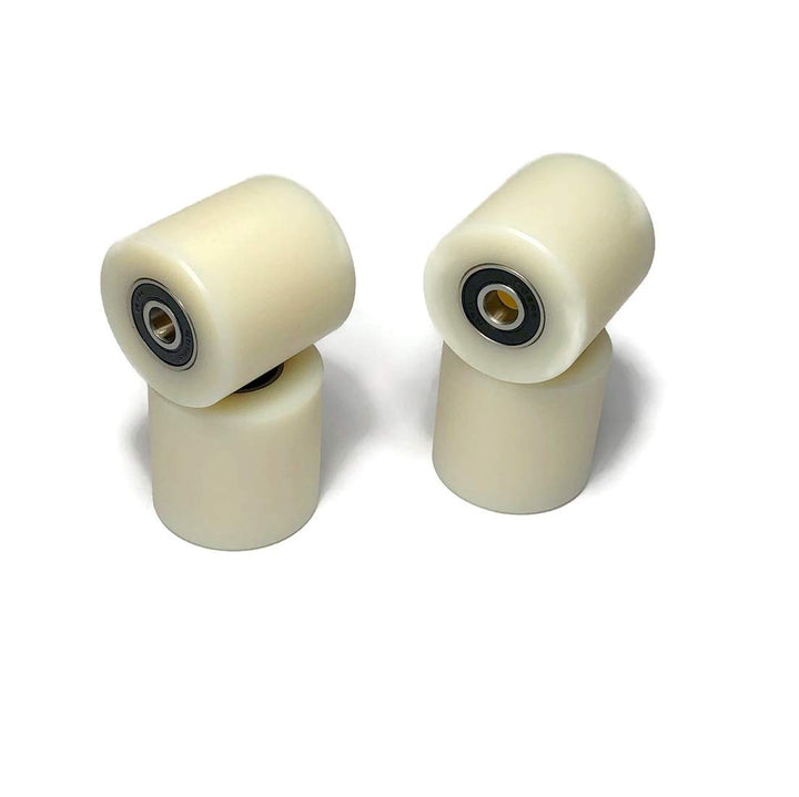 4 pcs 2 inch Nylon Roller Wheel with Bearings, CNC Guiding Wheel Flat Belt Idler (2in Diameter - 1.5in Wide - 1/2in Bearing)