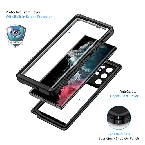 Lanhiem for Samsung Galaxy S22 Ultra Case, IP68 Waterpr