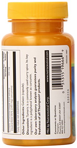 Thompson Turmeric Curcumin Extract, 300 mg 60-Capsules 