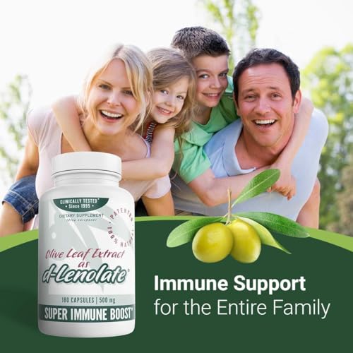 East Park Olive Leaf Extract (OLE) Super Strength d-Lenolate 500mg | 18% or More Oleuropein Immune System Booster | 60 Vegetarian Capsules (Non-GMO)