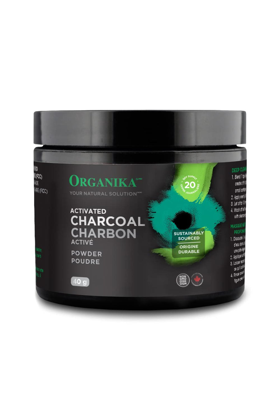 ORGANIKA Activated Charcoal Powder, 40 GR