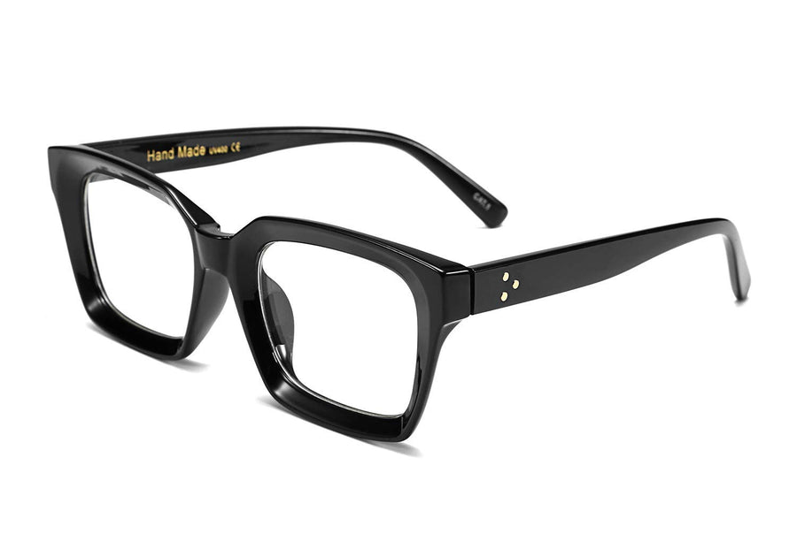 FEISEDY Glasses Frame Womens, Square Thick Eyeglasses F
