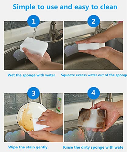 BAISENJIE Magic Sponges Eraser,10 Pack Melamine Sponge 