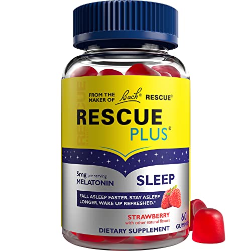 Bach RESCUE PLUS Melatonin Sleep Gummies, Natural Straw