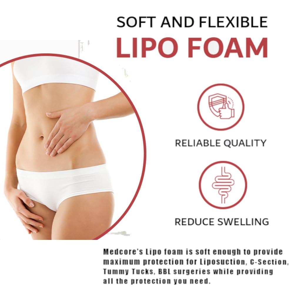 4 Pack Lipo Foam Board - Post Surgery Ab Board - Use After Liposuction, C-Section, Tummy Tucks, BBL surgeries