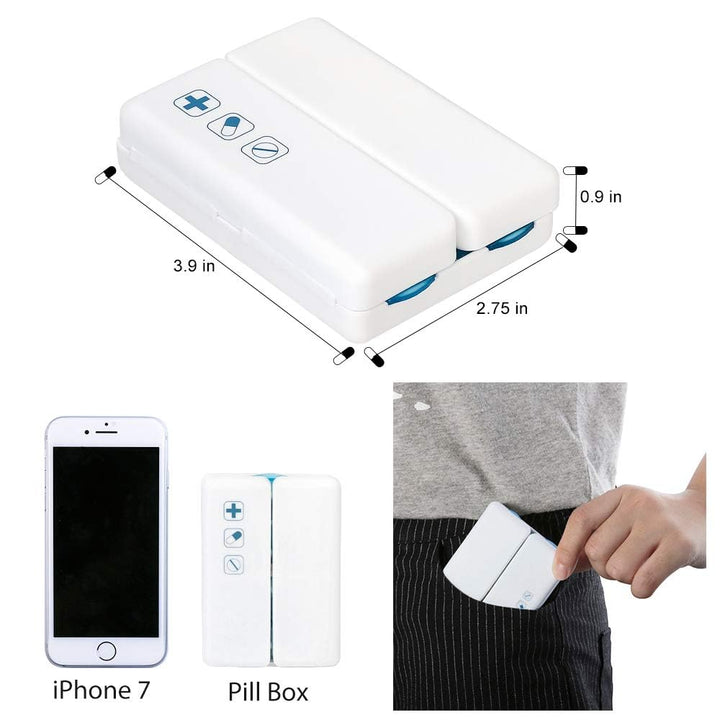 Opret Magnetic Foldable Pill Box Case (2 Pack), 7 Compa