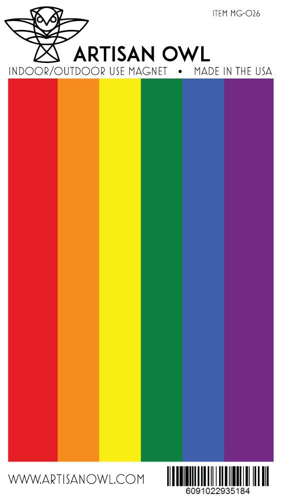 Rainbow LGBT Gay Pride Flag Car Magnet - 4x6 All Weather Magnet (Rainbow Pride Flag)