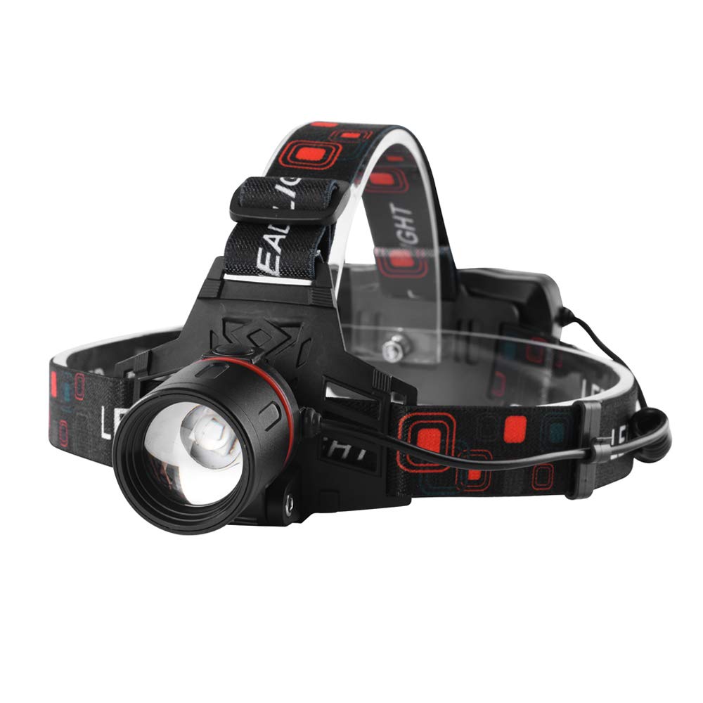 Hunting Headlamp Red Light Rechargeable, 1000 Lumens Red LED Head Light Zoomable Red Light Headlamp Waterproof 3 Modes for Coon Hog Coyote Varmint Hunting, Astronomy, Stargazing