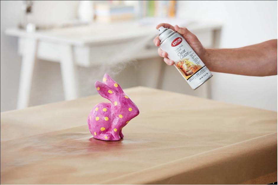 11 oz Krylon I00500A00 Crystal Clear Artist Sprays & Clear Coating Triple Thick Glaze Finish Coat, High Gloss