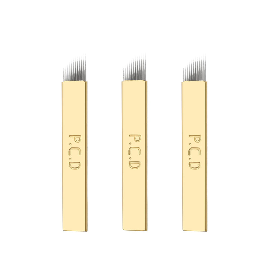 Microblading Needles,New Star Tattoo 50pcs 12 Pin Permanent Makeup Blades Manual Eyebrow Tattoo Curved Blade 12 Sloped Needles for Microblading Pen,Microblading Supplies,Microblading Kits