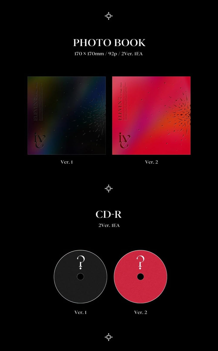 IVE ELEVEN 1st Single Album Contents+Poster On Pack+Tracking Sealed (VERSION.2)