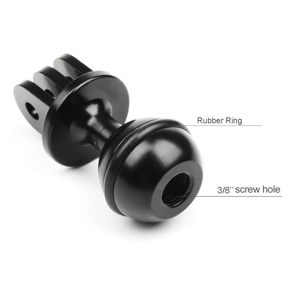 QKOO Aluminum Ball Mount for GoPro Hero 13 12 11 10 9 8