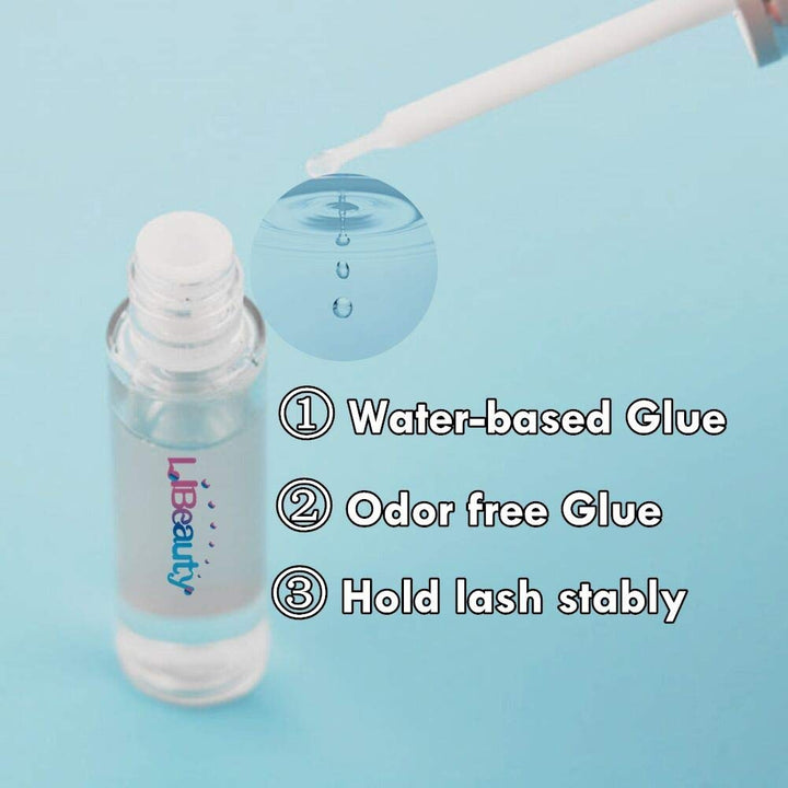 Lash Lift Glue Adhesive, Eyebrow Lamination Glue, Eyelash Perming Rod Fix Glue for Eyelash Curl Clean &amp; Strong 3 Seconds to Set Lash Premium Dissolves Quickly in Water (lash Lift Glue 2pcs)