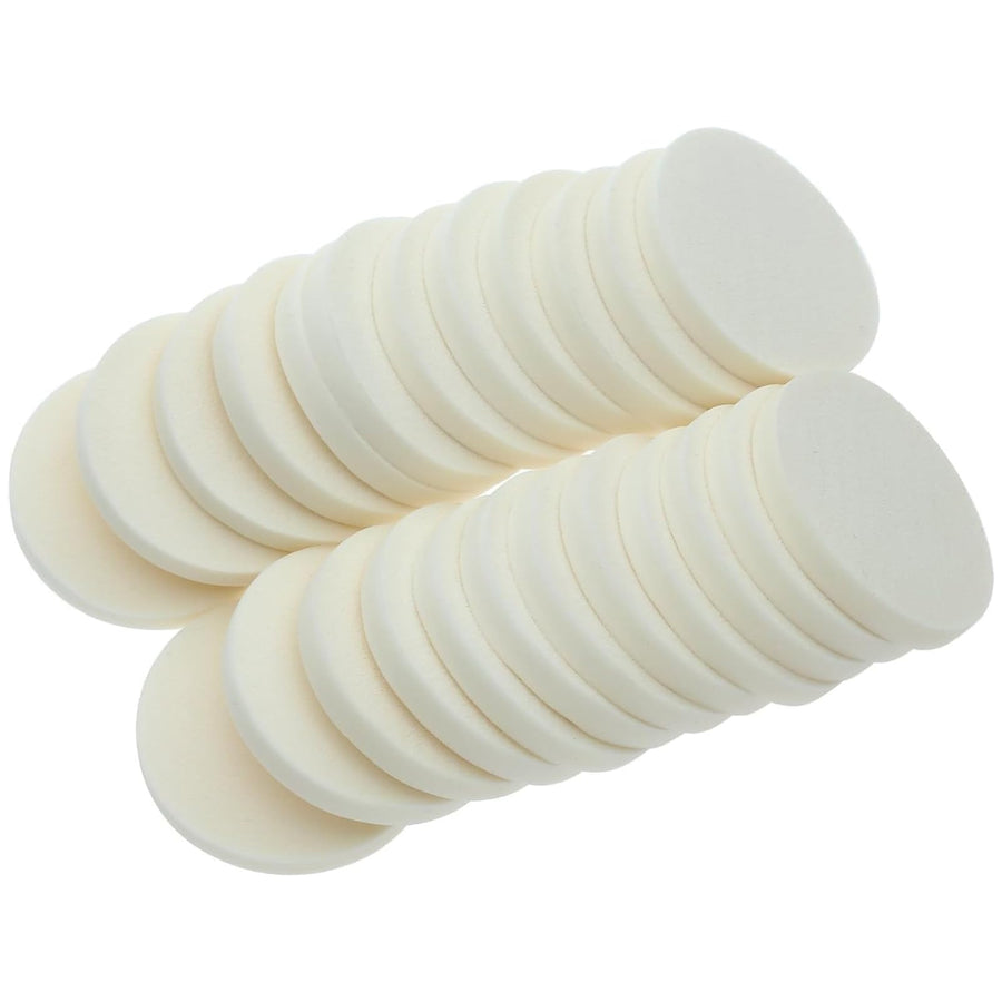 Anleolife white round sponges foundation blender facial powder puff makeup blush applicators 6bags,24pcs(4pcs/bag)