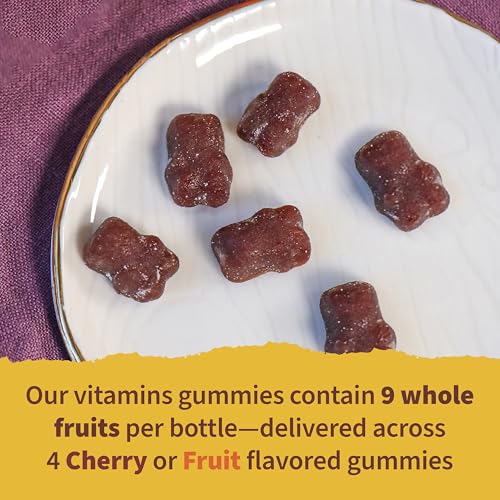 Organics Kids Gummy Vitamins - Fruit - Certified Organic, Non-GMO &amp; Vegan Complete Children&#39;s Multi - B12, C &amp; D3 - Gluten, Soy &amp; Dairy Free, 120 Real Fruit Chew Gummies