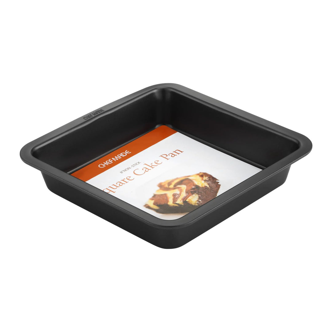 Square Cake Pan, 8-Inch Bakeware Non-Stick Carbon Steel Pan Deep Dish Oven Baking Mold Baking Tray Ovenware for Cakes, Bread, Pizza, Cookies