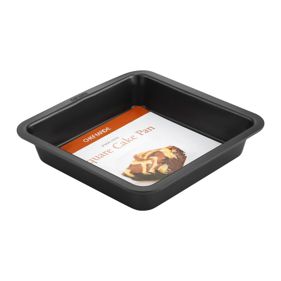 Square Cake Pan, 8-Inch Bakeware Non-Stick Carbon Steel Pan Deep Dish Oven Baking Mold Baking Tray Ovenware for Cakes, Bread, Pizza, Cookies