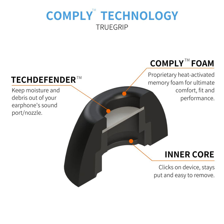 Comply Foam Ear Tips Designed for Samsung Galaxy Buds Pro, Assorted S, M &amp; L, 3 Pairs - Ultimate Comfort, Unshakeable Fit, Memory Foam Earbud Tips, Earbud Replacement Tips, Made in the USA