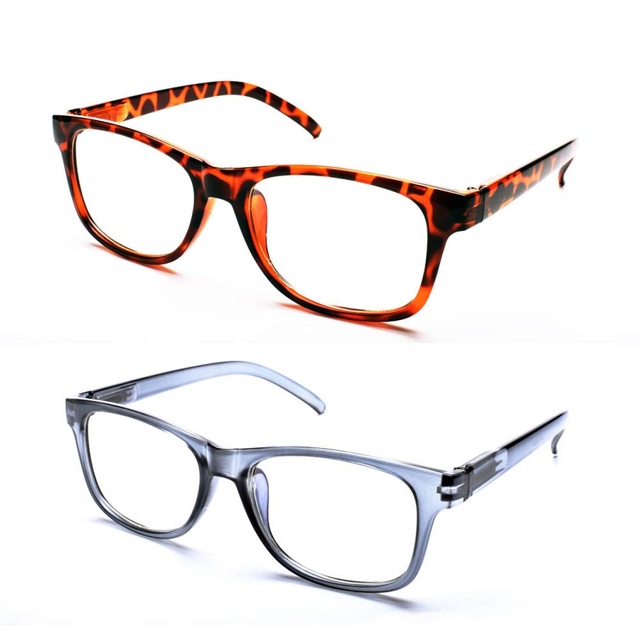 Reading Glasses 2 Pairs Blue Light Blocking Readers for