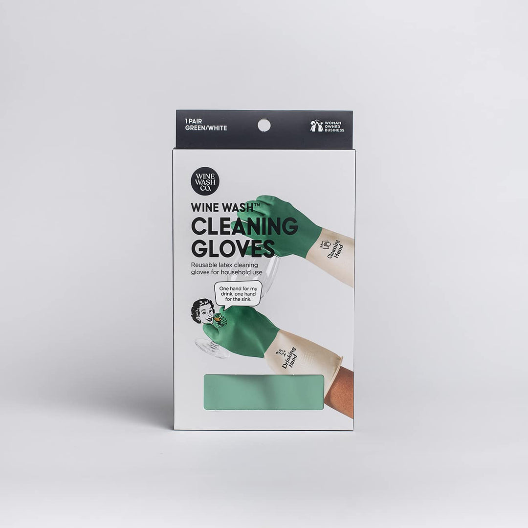 Reusable Household Cleaning Gloves in Green, Comfortabl