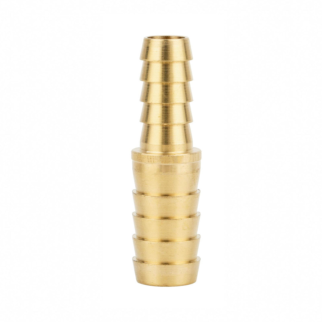 Metalwork Brass Hose Barb Fitting, 6mm Barb x 4mm Barb Reducing Splicer Mender Union, Air Water Fuel Hose Reducer Joiner (Pack of 2)