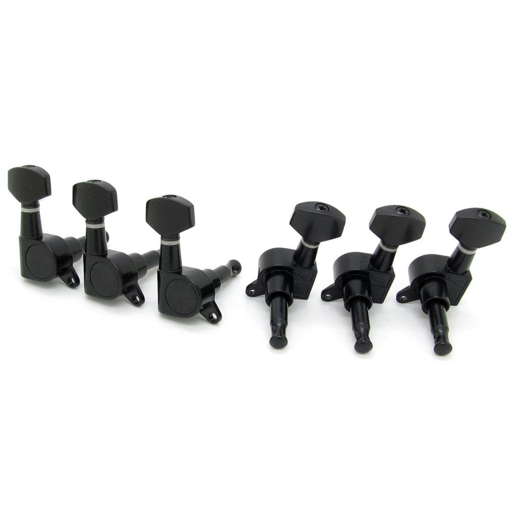 6R Right Black Electric Guitar String Tuning Pegs Keys Tuners for Strat Tele