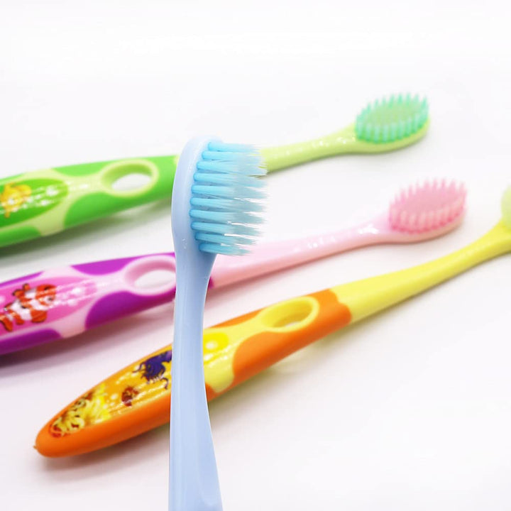 N-amboo Soft Bristles Colorful Kids Toothbrush for Todd