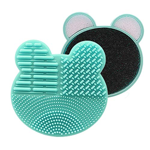 2-Pack Color Removal Sponge, 2 in 1 Dry Makeup Brush Quick Cleaner Sponge - Brush Cleaning Pad Mat - Portable for Travel