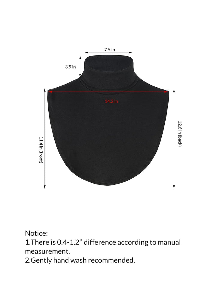 Fake Collars for Women Turtle Neck Dickey Layering Turtleneck Collar Detachable Dickey Collar Black&amp;White One Size