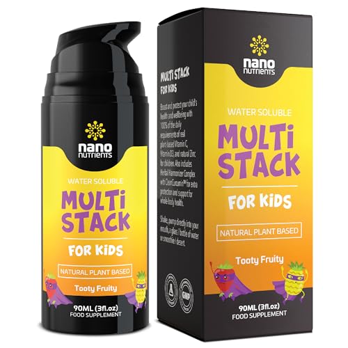 Multi Stack for Kids with CleanCurcumin(TM) - Kids Multivitamin Antioxidants - Childrens Vitamins - Plant Based Protection - Water Soluble - Kids Vitamins C and D with Zinc